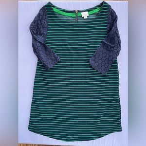 Anthropologie 9-H15 STCL Blue/Green Tunic with Lace Sleeves (Size S)